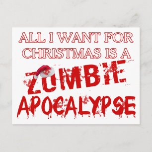 Cartes Pour Fêtes Annuelles Noël Zombie Apocalypse
