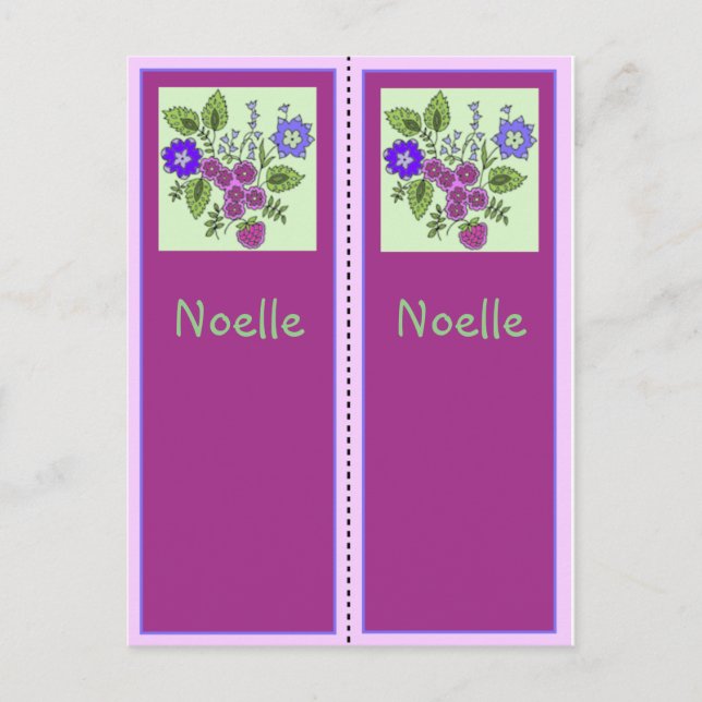 Cartes Pour Fêtes Annuelles Noelle Personalized Bookmark Postcard (Devant)