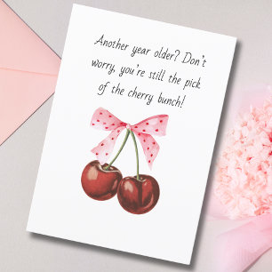 Cartes Pour Fêtes Annuelles Nœud rose cerise drôle Anniversaire petit ami mari