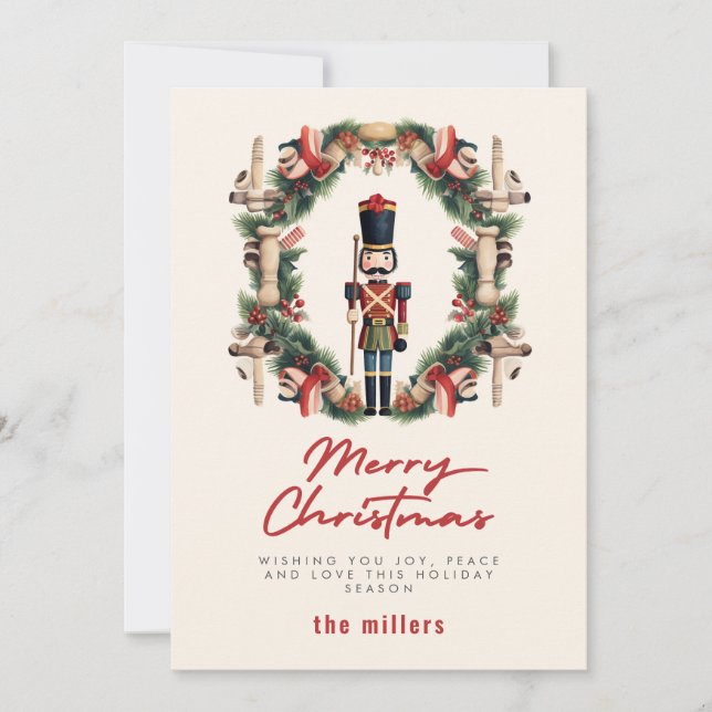 Cartes Pour Fêtes Annuelles Noeud rouge crêpe de fer Noël (Devant)