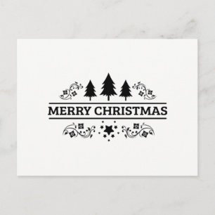 Cartes Pour Fêtes Annuelles Noir blanc Joyeux Noël