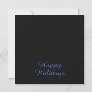 Cartes Pour Fêtes Annuelles Noir et bleu neutres Élégant Joyeux Noël