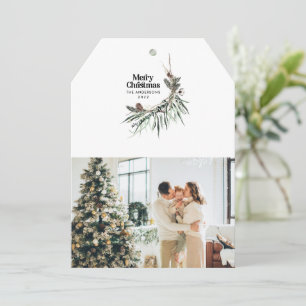 Cartes Pour Fêtes Annuelles Noir moderne élégante aquarelle botanique rustique