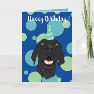 Cartes Pour Fêtes Annuelles Noir Pointer Chiot Anniversaire