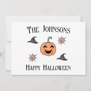 Cartes Pour Fêtes Annuelles Nom de famille Halloween