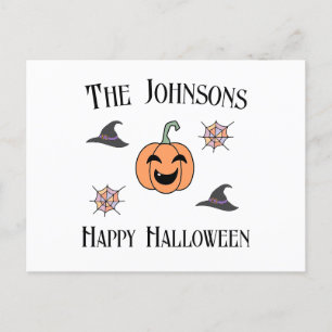 Cartes Pour Fêtes Annuelles Nom de famille Halloween
