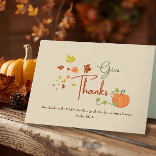 Cartes Pour Fêtes Annuelles Nom de famille personnalisé Christian Thanksgivi