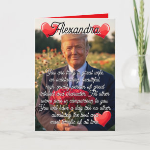 Cartes Pour Fêtes Annuelles Nom de la femme Donald Trump Citation amusante Val