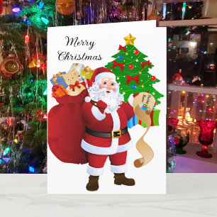 Cartes Pour Fêtes Annuelles Nom de l'enfant sur la liste des gentils du Père N