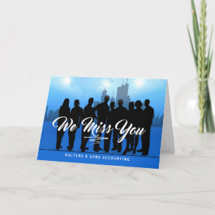 Cartes Pour Fêtes Annuelles Nom de l'entreprise Réactivation client Bleu et no