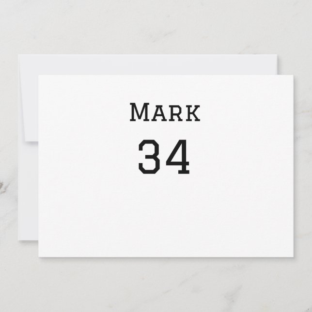 Cartes Pour Fêtes Annuelles nom de l'équipe ajouter nom du joueur date sports (Devant)