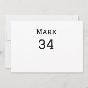 Cartes Pour Fêtes Annuelles nom de l'équipe ajouter nom du joueur date sports