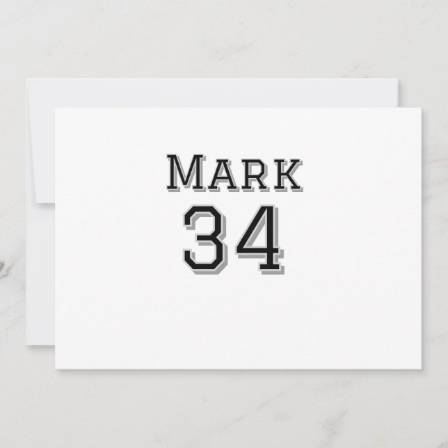 Cartes Pour Fêtes Annuelles nom de l'équipe ajouter nom du joueur date sports  (Devant)