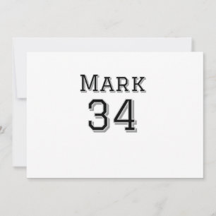 Cartes Pour Fêtes Annuelles nom de l'équipe ajouter nom du joueur date sports 