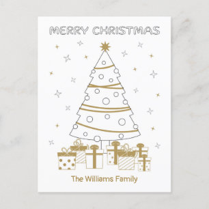 Cartes Pour Fêtes Annuelles Nom de Noël Fun Coloriage unique personnalisé