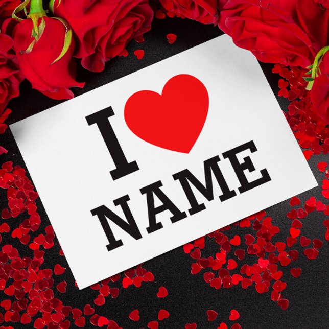 Cartes Pour Fêtes Annuelles Nom du coeur (Créateur téléchargé)