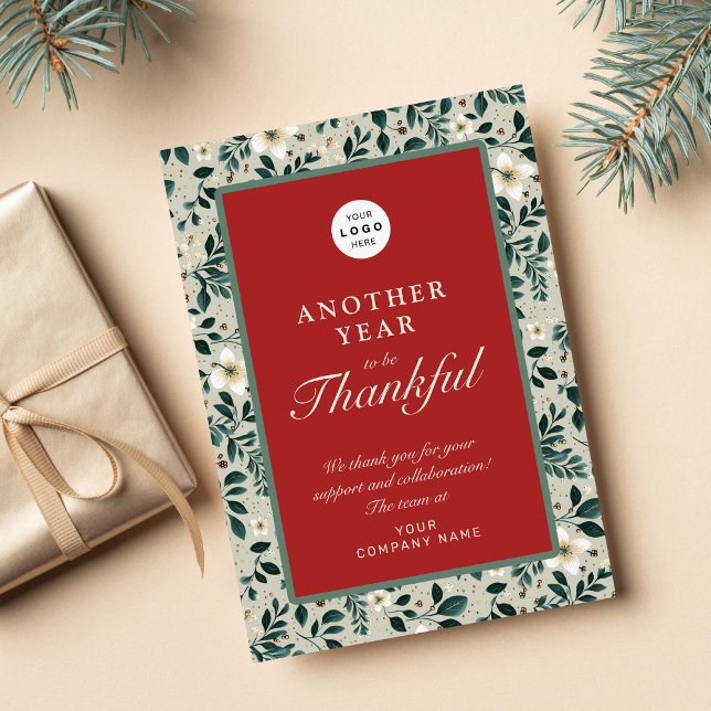 Cartes Pour Fêtes Annuelles Nom du logo de l'entreprise rouge rouge rétro (Créateur téléchargé)