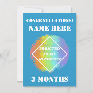 Cartes Pour Fêtes Annuelles Nom/Jalon De La Personnaliser Addicé À Ma Récupéra