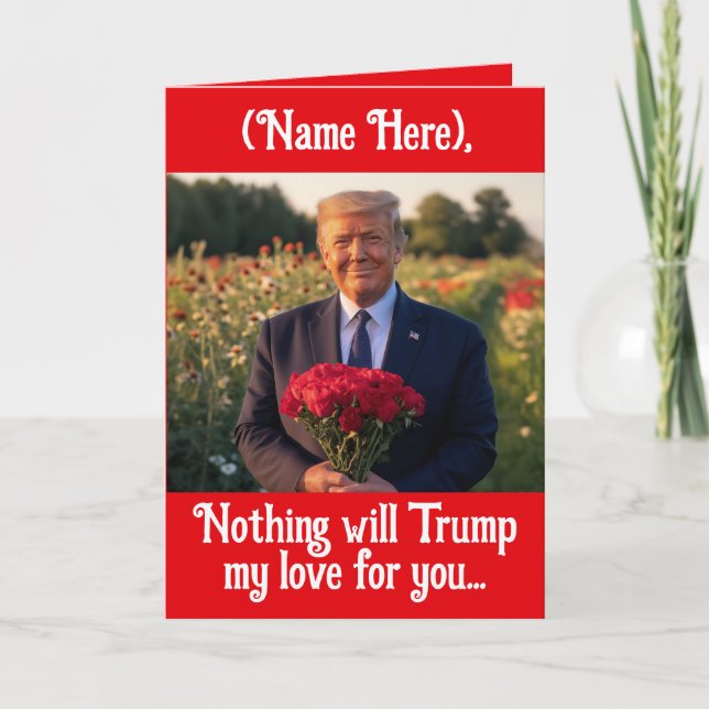 Cartes Pour Fêtes Annuelles Nom personnalisé Donald Trump Valentines Day (Devant)