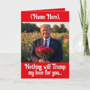 Cartes Pour Fêtes Annuelles Nom personnalisé Donald Trump Valentines Day