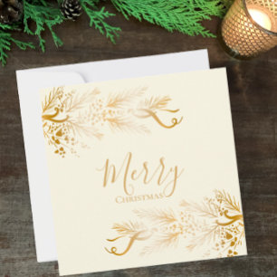 Cartes Pour Fêtes Annuelles Nom personnalisé Élégant unique Joyeux Noël