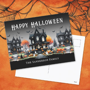 Cartes Pour Fêtes Annuelles Nom personnalisé Happy Halloween