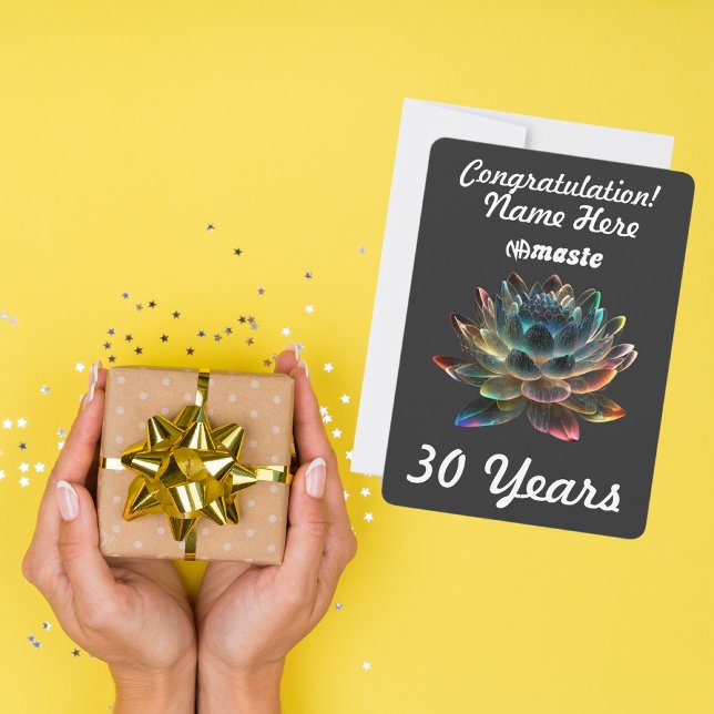 Cartes Pour Fêtes Annuelles Nom personnalisé/jalon NAmaste Narcotiques Anonyme (Créateur téléchargé)