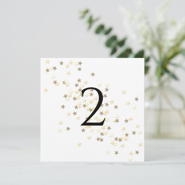 Cartes Pour Fêtes Annuelles Nombre de tableaux étoiles (Debout devant)