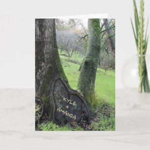 Cartes Pour Fêtes Annuelles Noms de Personnaliser dans le coeur de l'arbre Car