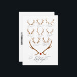 Cartes Pour Fêtes Annuelles Noms des rennes Noël multi-photo<br><div class="desc">Père Noël Noms des rennes Antlers Carte photo de Noël. Filtre noir et blanc appliqué aux photos.</div>