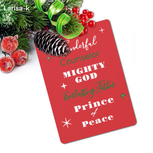 Cartes Pour Fêtes Annuelles Noms merveilleux de Jésus Conseiller Noël