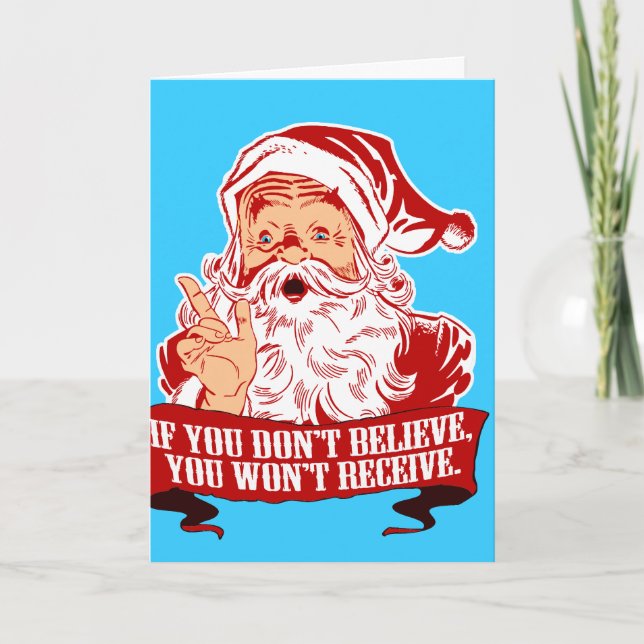 Cartes Pour Fêtes Annuelles Non Croyant Non Réception (Devant)