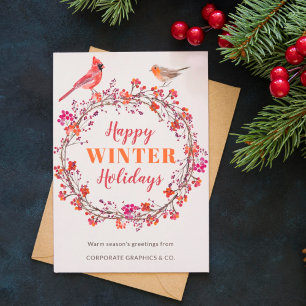 Cartes Pour Fêtes Annuelles Non photo Noël couronne élégante salutation