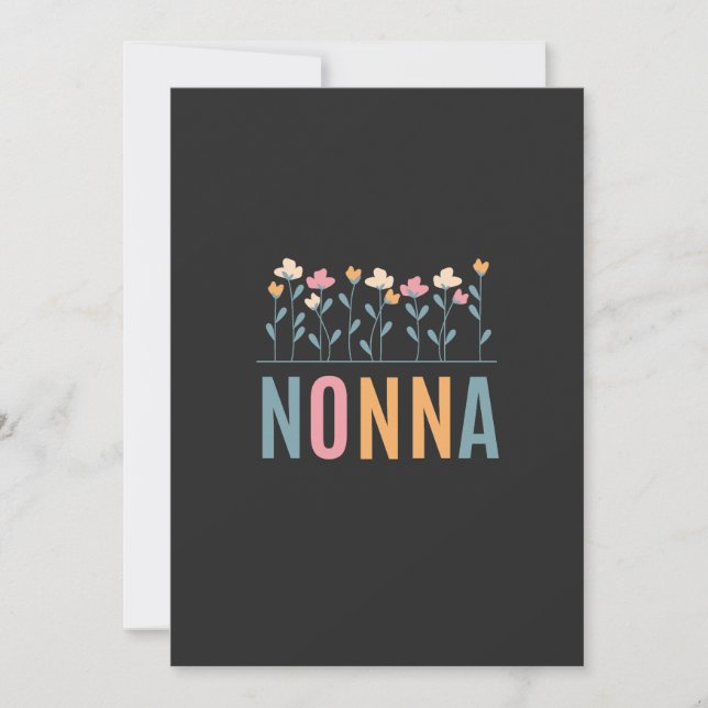 Cartes Pour Fêtes Annuelles Nonna Floral (Devant)