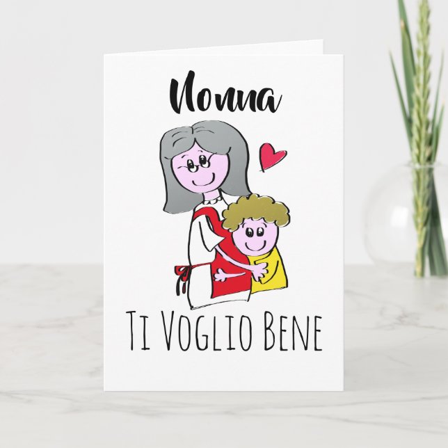 Cartes Pour Fêtes Annuelles Nonna ti voglio bene Biglietto di auguri (Devant)