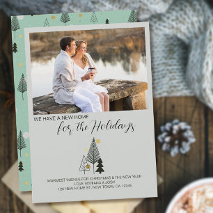 Cartes Pour Fêtes Annuelles Nordic Christmas Trees Paysage Photo Nouvelle adre