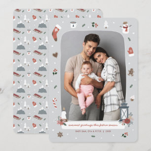 Cartes Pour Fêtes Annuelles Nordic Winter Christmas Village Photo