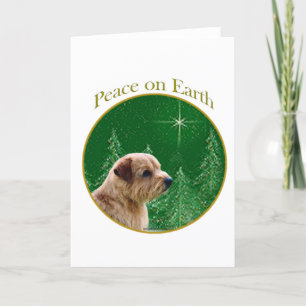 Cartes Pour Fêtes Annuelles Norfolk Terrier Peace