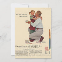 Norman Rockwell Elle M'A Donné Un Parker 61 Pen Ma