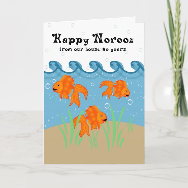 Cartes Pour Fêtes Annuelles Norooz heureux - nouvelle année persane - poisson (Devant)