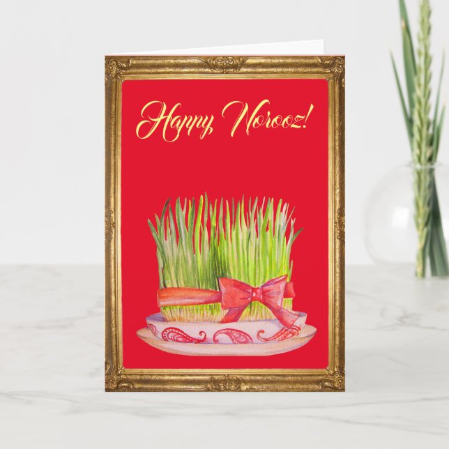Cartes Pour Fêtes Annuelles Norooz heureux Sabzeh (Devant)