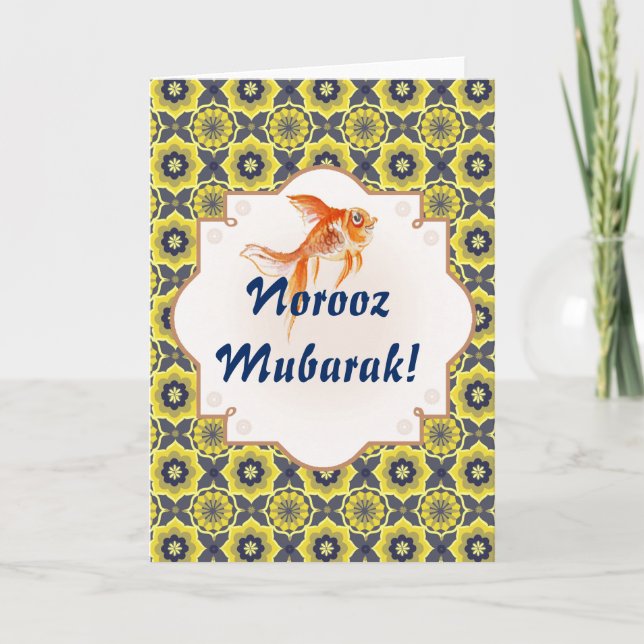 Cartes Pour Fêtes Annuelles Norooz Mubarak Khatam fish (Devant)