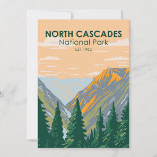 Cartes Pour Fêtes Annuelles North Cascades National Park Washington Vintage