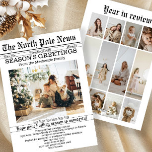 Cartes Pour Fêtes Annuelles North Pôle News Journal de Noël Personnalisé
