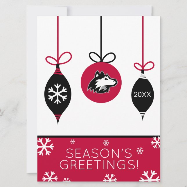 Cartes Pour Fêtes Annuelles Northern Illinois Huskies | Noël (Devant)