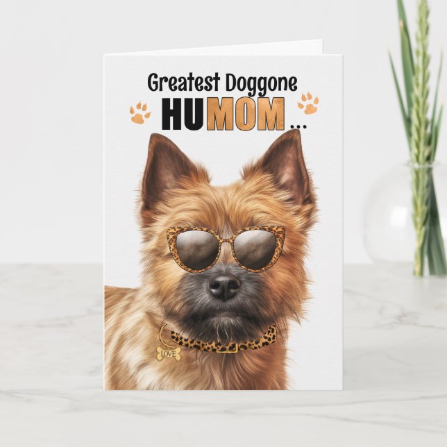 Cartes Pour Fêtes Annuelles Norwich Terrier Dog Best HuMOM Jour des Mères (Devant)