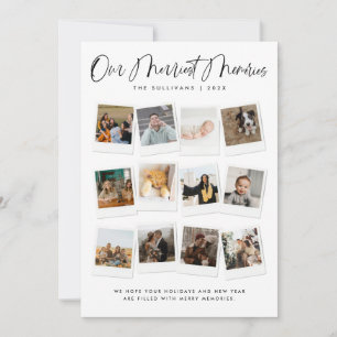 Cartes Pour Fêtes Annuelles Nos souvenirs les plus joyeux multi-photo 