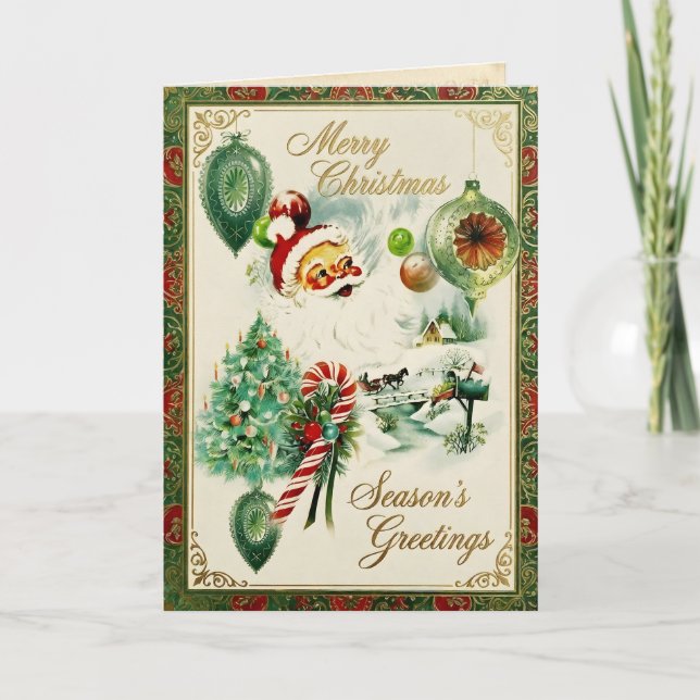 Cartes Pour Fêtes Annuelles Nostalgic Kitschmas  (Devant)