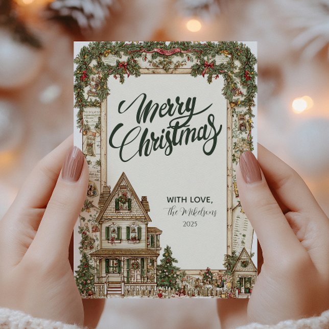 Cartes Pour Fêtes Annuelles Nostalgique Maison de vacances (Créateur téléchargé)