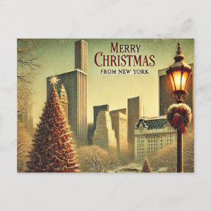 Cartes Pour Fêtes Annuelles Nostalgique New York Design de Noël